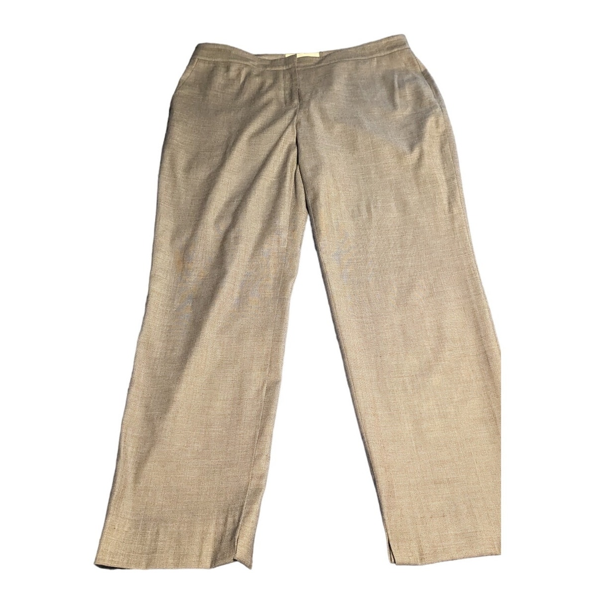 Lafayette 148 Size 10 (34x26.5) Wool Blend Gray Waldorf Straight Leg Pants Work
